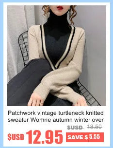 2022 Autumn Winter Women Turtleneck Sweater Loose  Elegant Warm Knitted Pullovers Fashion Solid Tops Knitwear Jumper
