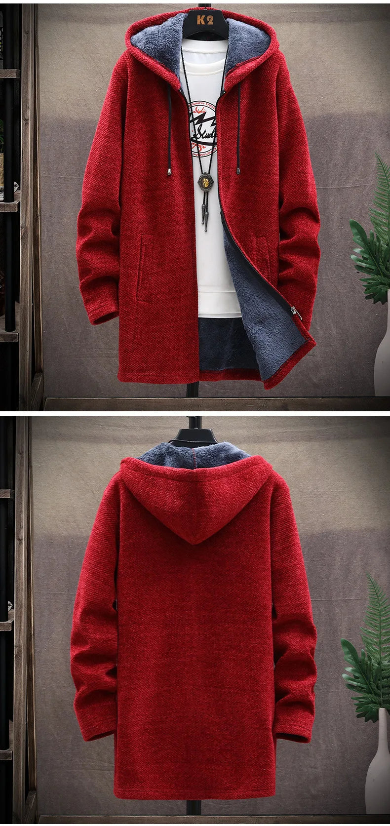 Winter Men  Fleece Cardigan