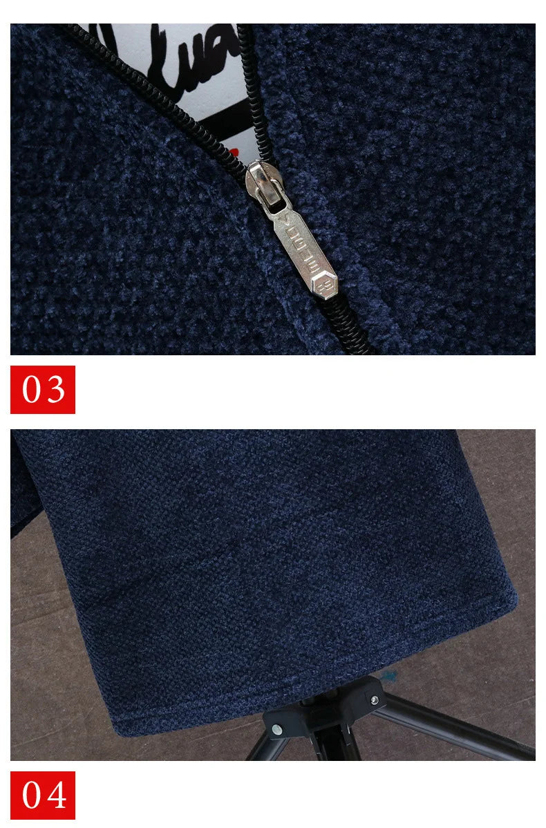 Winter Men Sweater Fleece Cardigan  Jacket Men\'s Slim Sweaters Winter Long Hooded Sweater Thick Warm Coat Mens Clothing 2025