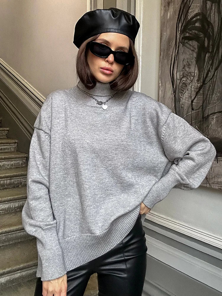 Winter Coffee Sweaters Women Oversize Turtleneck Warm Pullovers Thick Christmas Sweaters For Women Oversized Sweater And Jumpers