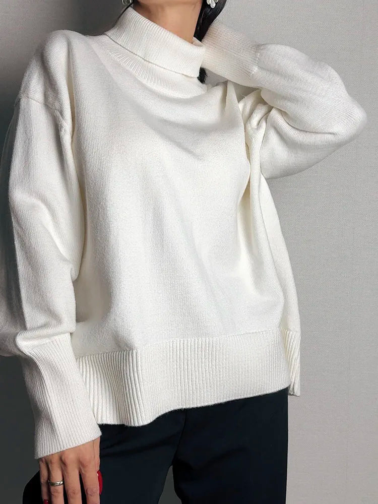 Winter Coffee Sweaters Women Oversize Turtleneck Warm Pullovers Thick Christmas Sweaters For Women Oversized Sweater And Jumpers