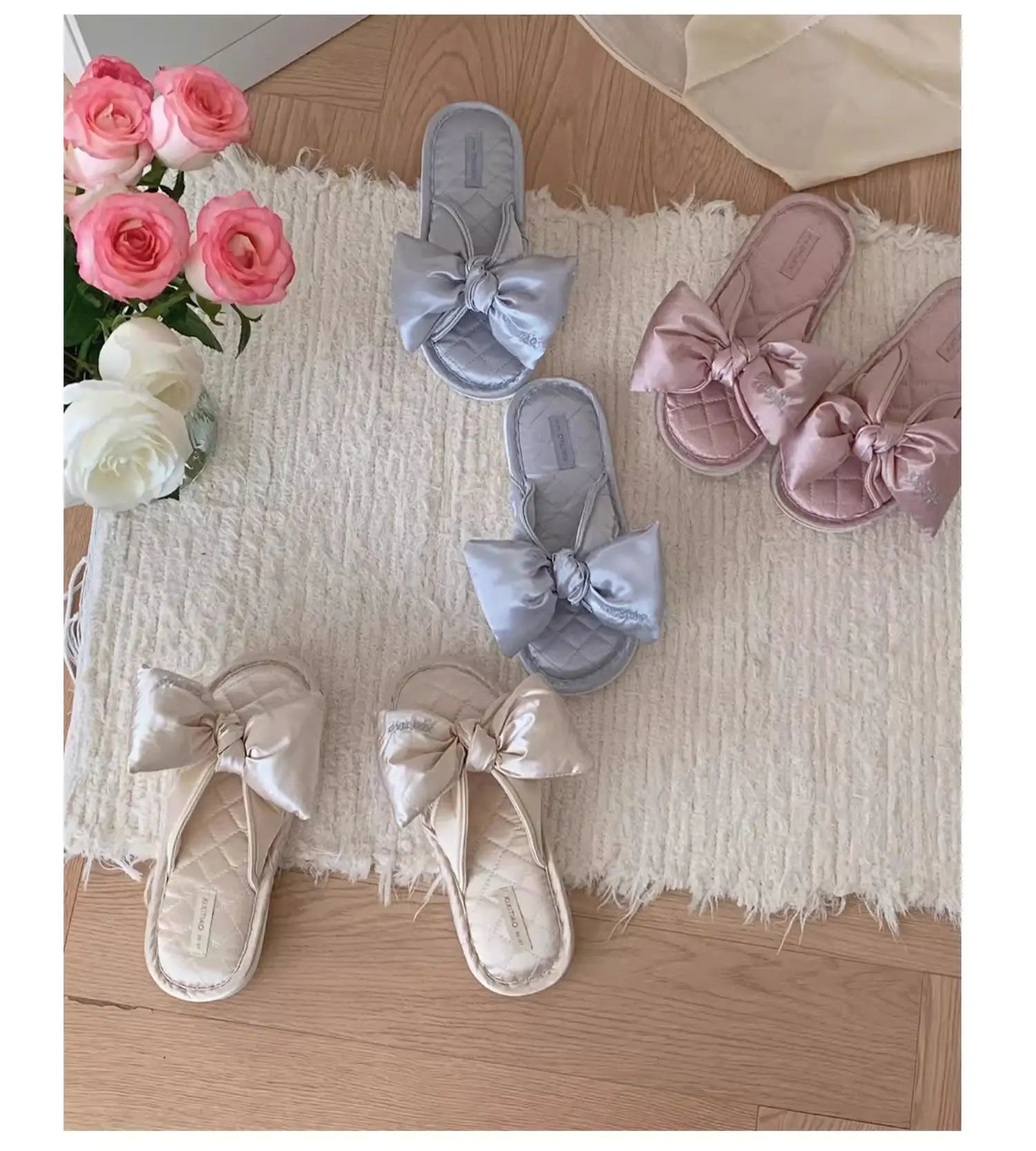 Anti-Slip Casual Faion Ladies Silk Surface slippers