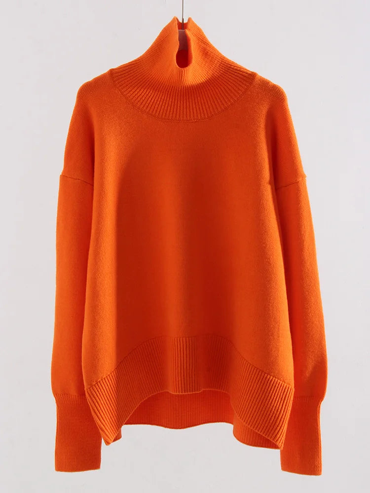Winter Coffee Sweaters Women Oversize Turtleneck Warm Pullovers Thick Christmas Sweaters For Women Oversized Sweater And Jumpers