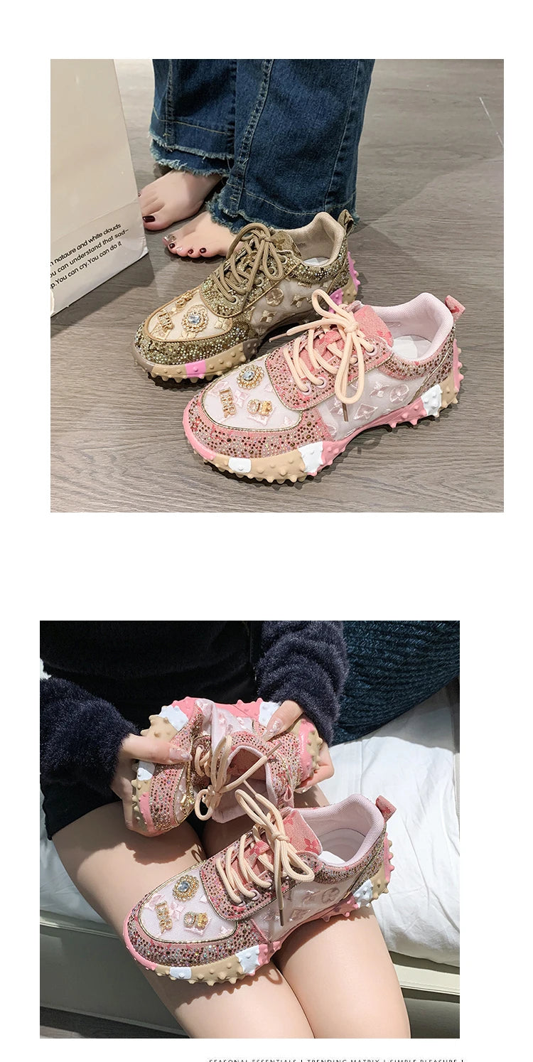 New Rhinestone Women Diamond Sneakers