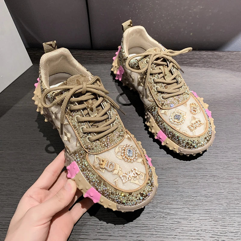 New Rhinestone Women Diamond Sneakers