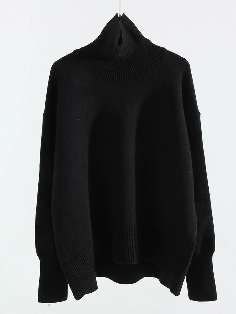 Winter Coffee Sweaters Women Oversize Turtleneck Warm Pullovers Thick Christmas Sweaters For Women Oversized Sweater And Jumpers