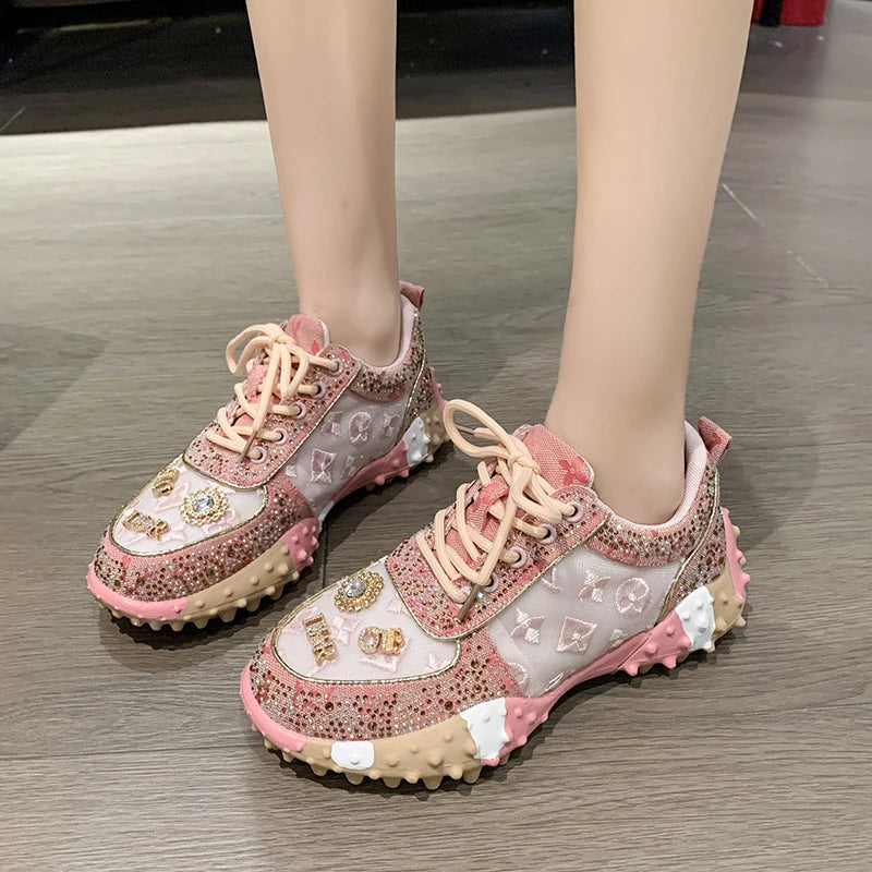 New Rhinestone Women Diamond Sneakers