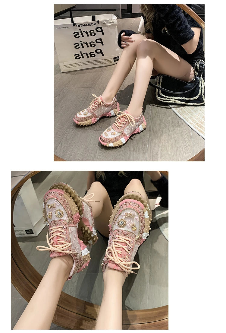 New Rhinestone Women Diamond Sneakers