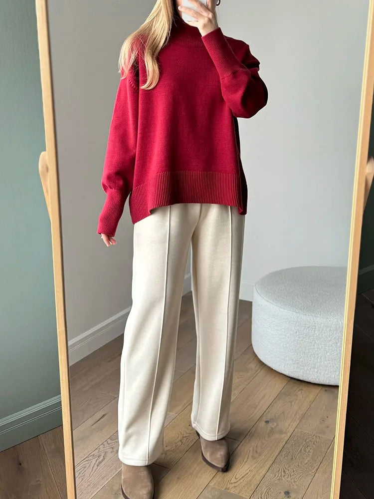 Winter Coffee Sweaters Women Oversize Turtleneck Warm Pullovers Thick Christmas Sweaters For Women Oversized Sweater And Jumpers