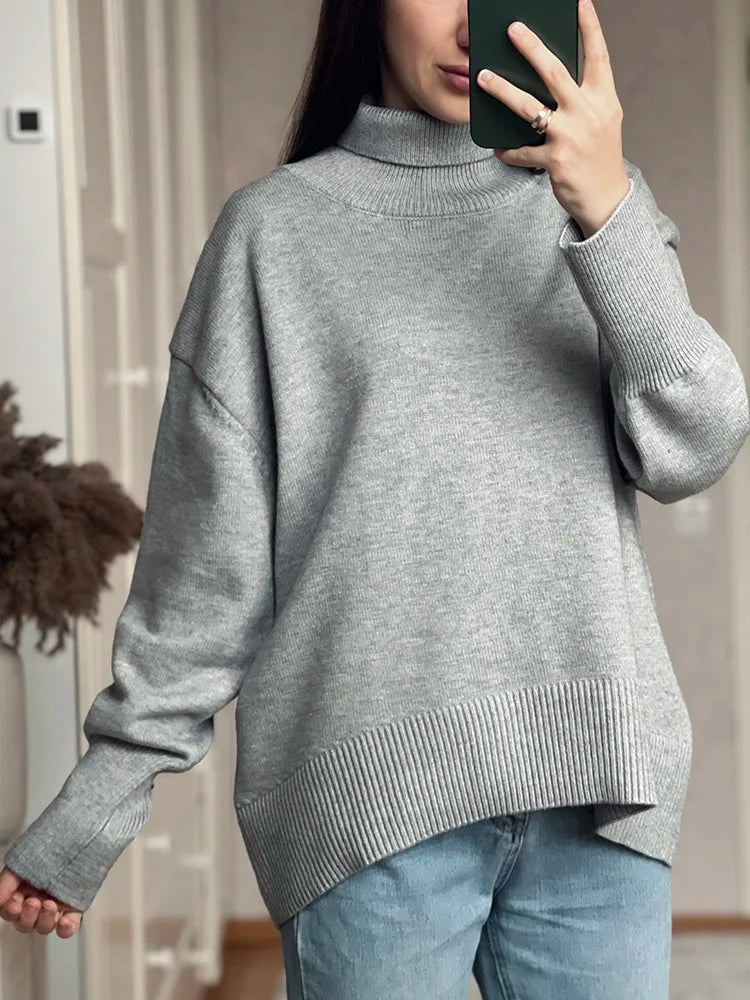 Winter Coffee Sweaters Women Oversize Turtleneck Warm Pullovers Thick Christmas Sweaters For Women Oversized Sweater And Jumpers
