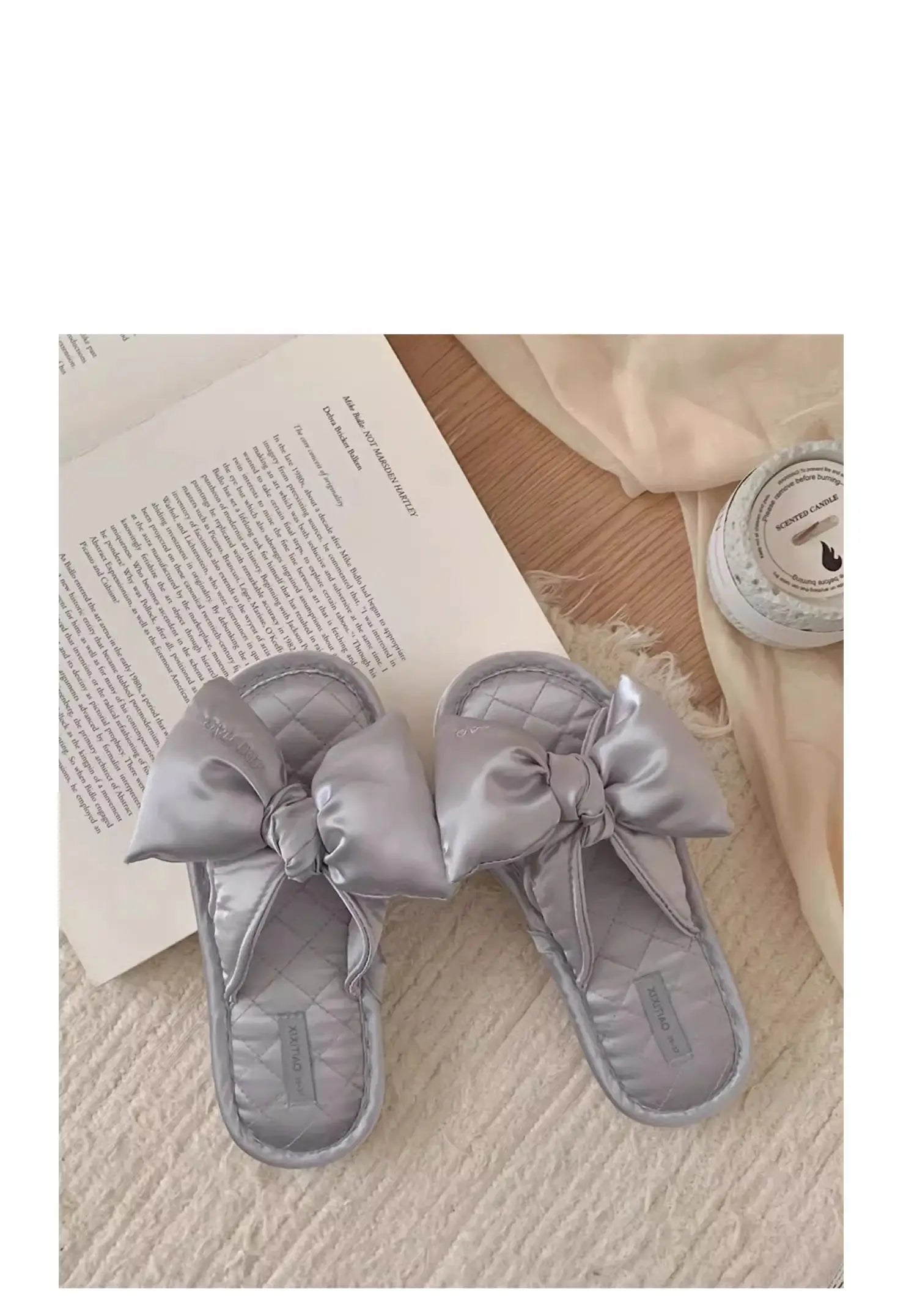 Anti-Slip Casual Faion Ladies Silk Surface slippers