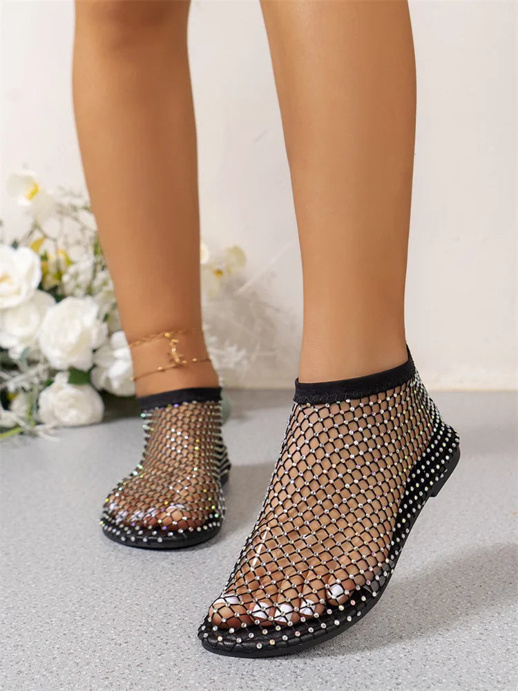Famous Diamond Studded  Flat Shoes