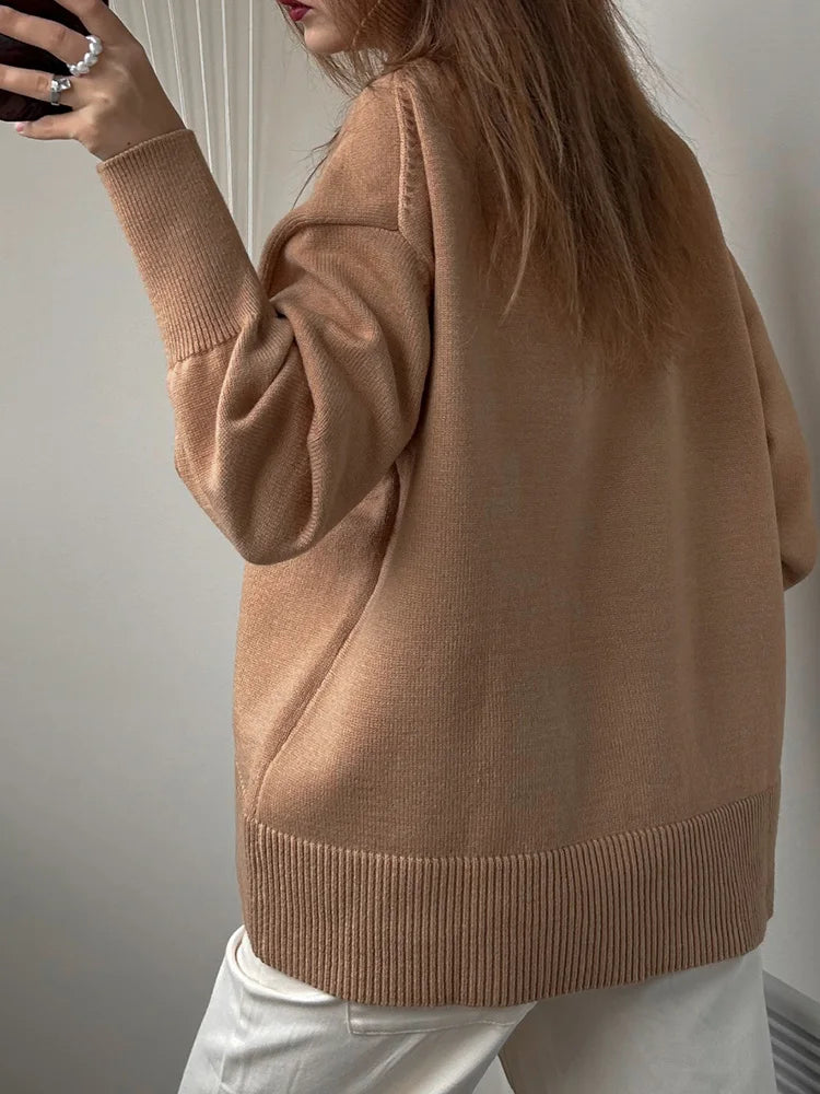 Winter Coffee Sweaters Women Oversize Turtleneck Warm Pullovers Thick Christmas Sweaters For Women Oversized Sweater And Jumpers