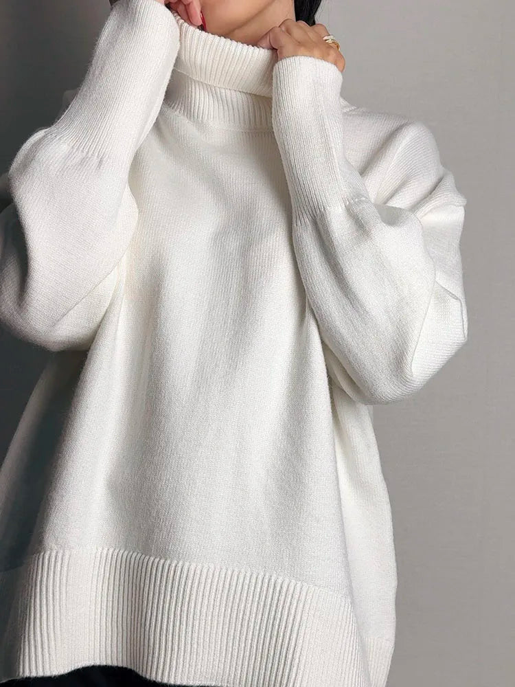 Winter Coffee Sweaters Women Oversize Turtleneck Warm Pullovers Thick Christmas Sweaters For Women Oversized Sweater And Jumpers