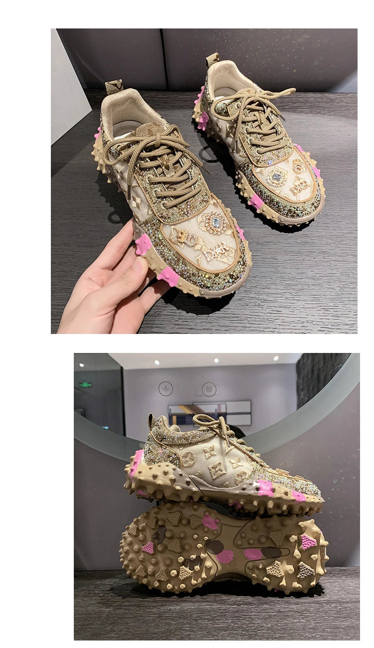 New Rhinestone Women Diamond Sneakers