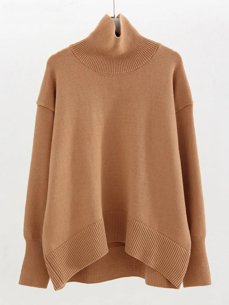 Winter Coffee Sweaters Women Oversize Turtleneck Warm Pullovers Thick Christmas Sweaters For Women Oversized Sweater And Jumpers