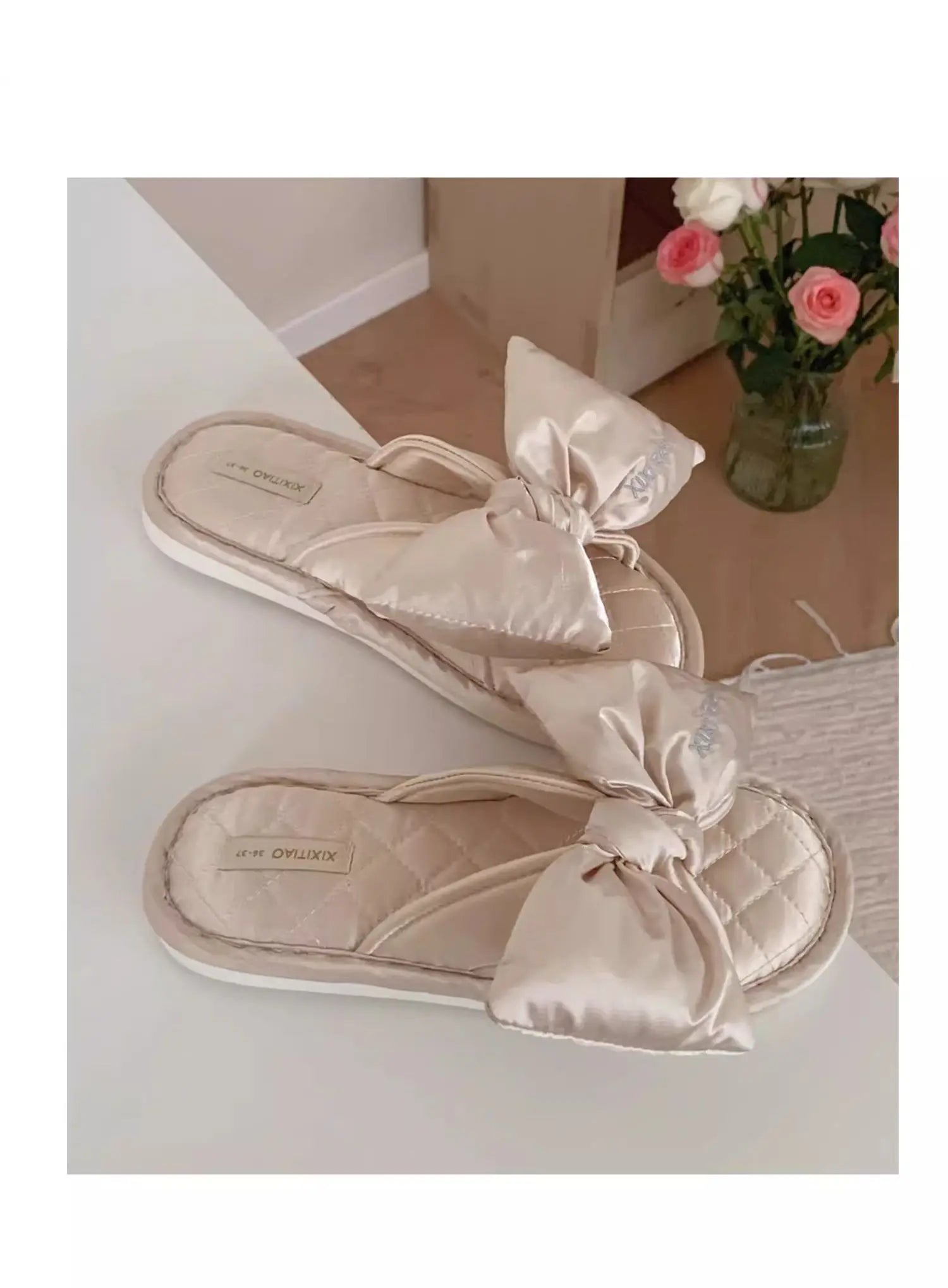 Anti-Slip Casual Faion Ladies Silk Surface slippers