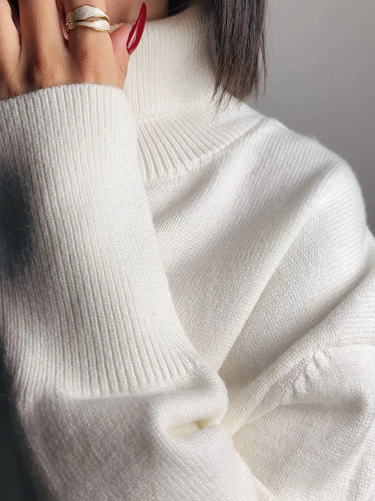 Winter Coffee Sweaters Women Oversize Turtleneck Warm Pullovers Thick Christmas Sweaters For Women Oversized Sweater And Jumpers