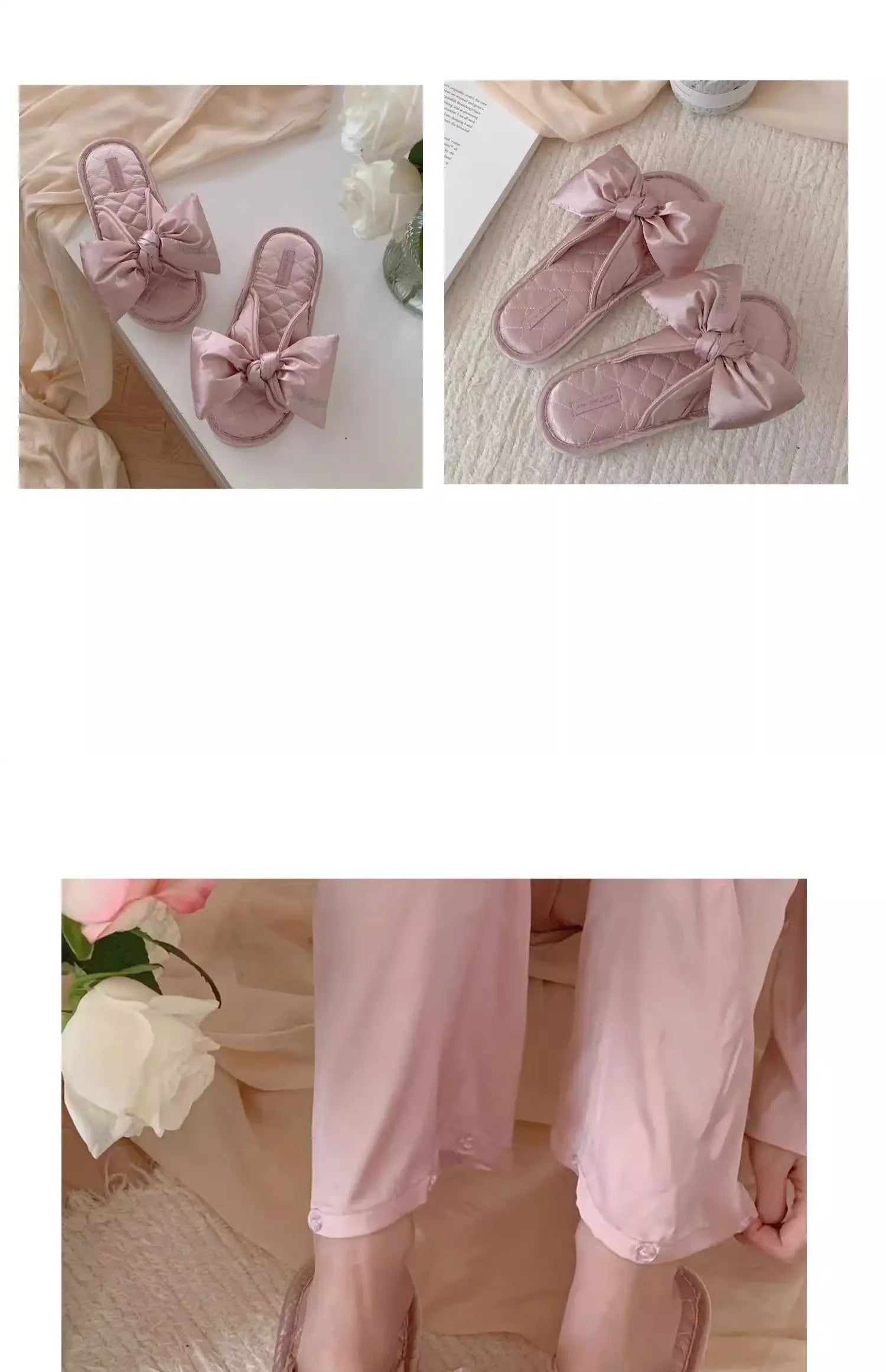 Anti-Slip Casual Faion Ladies Silk Surface slippers