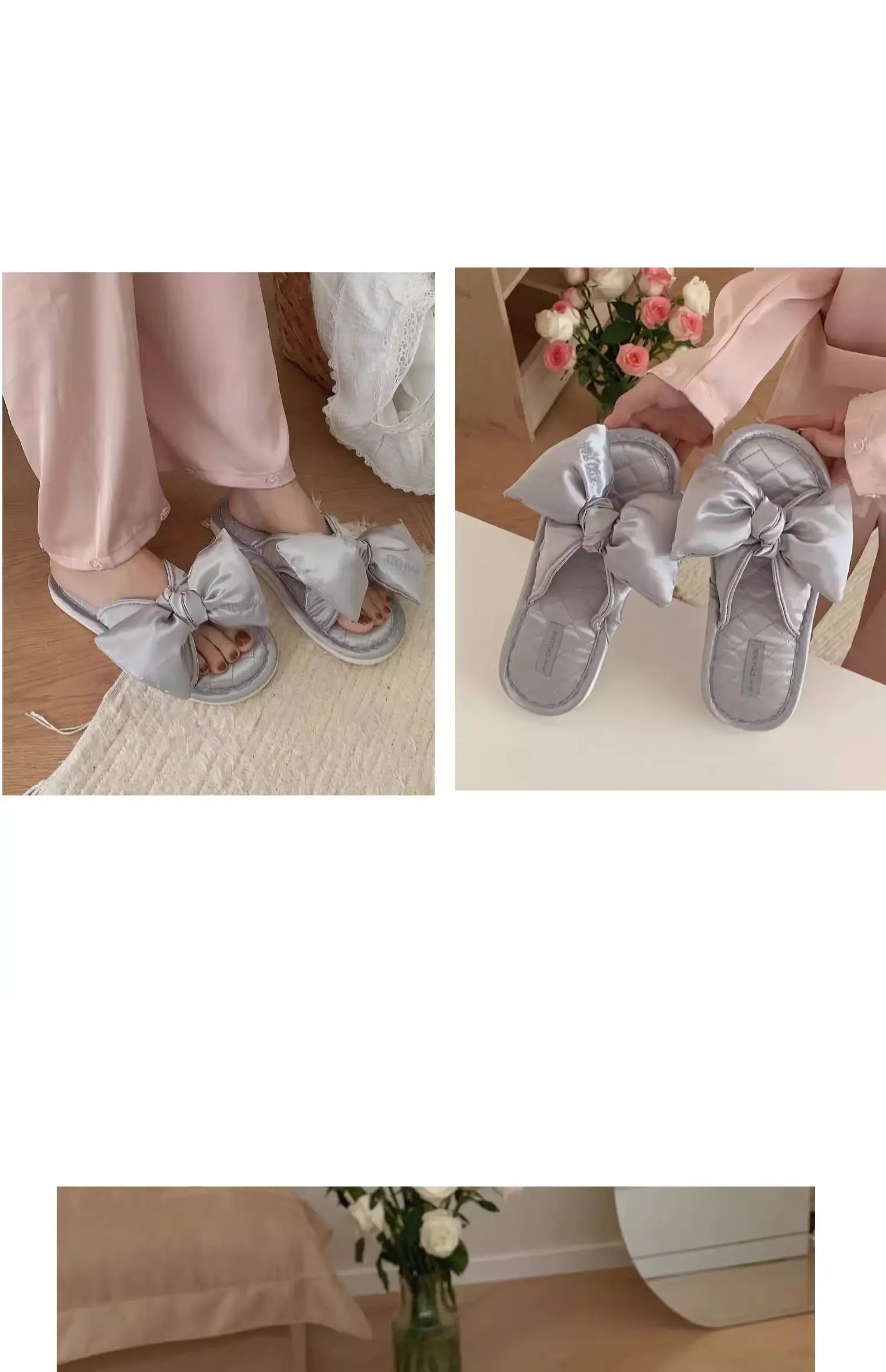 Anti-Slip Casual Faion Ladies Silk Surface slippers
