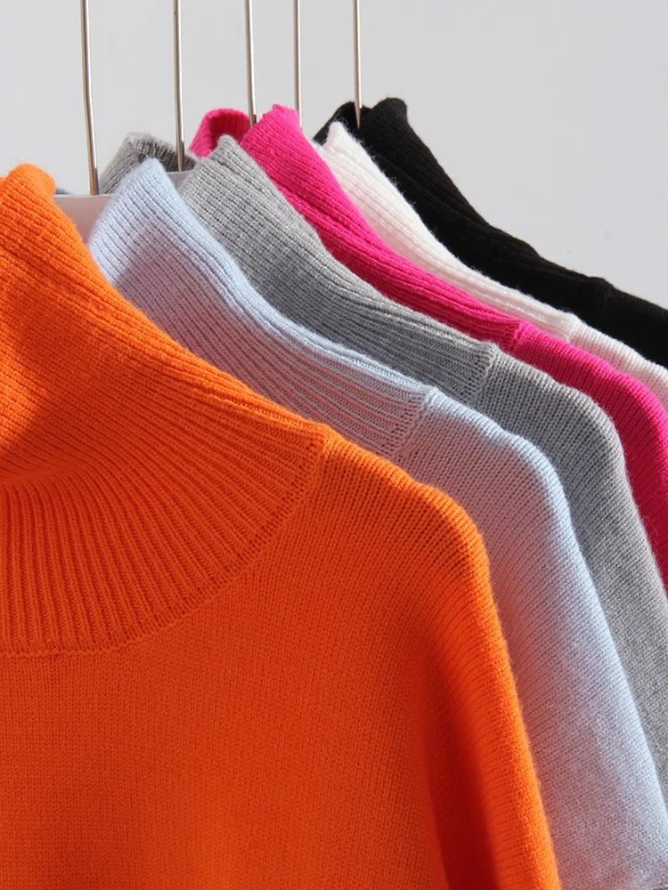 Winter Coffee Sweaters Women Oversize Turtleneck Warm Pullovers Thick Christmas Sweaters For Women Oversized Sweater And Jumpers