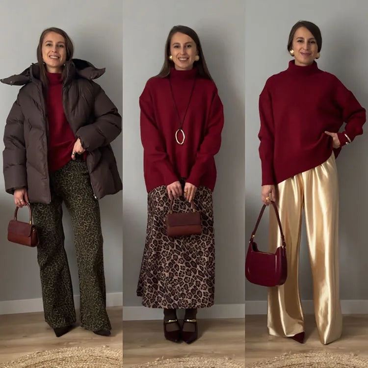 Winter Coffee Sweaters Women Oversize Turtleneck Warm Pullovers Thick Christmas Sweaters For Women Oversized Sweater And Jumpers