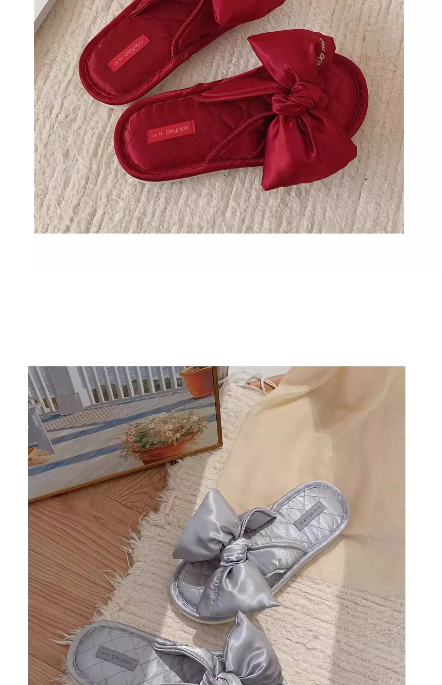 Anti-Slip Casual Faion Ladies Silk Surface slippers