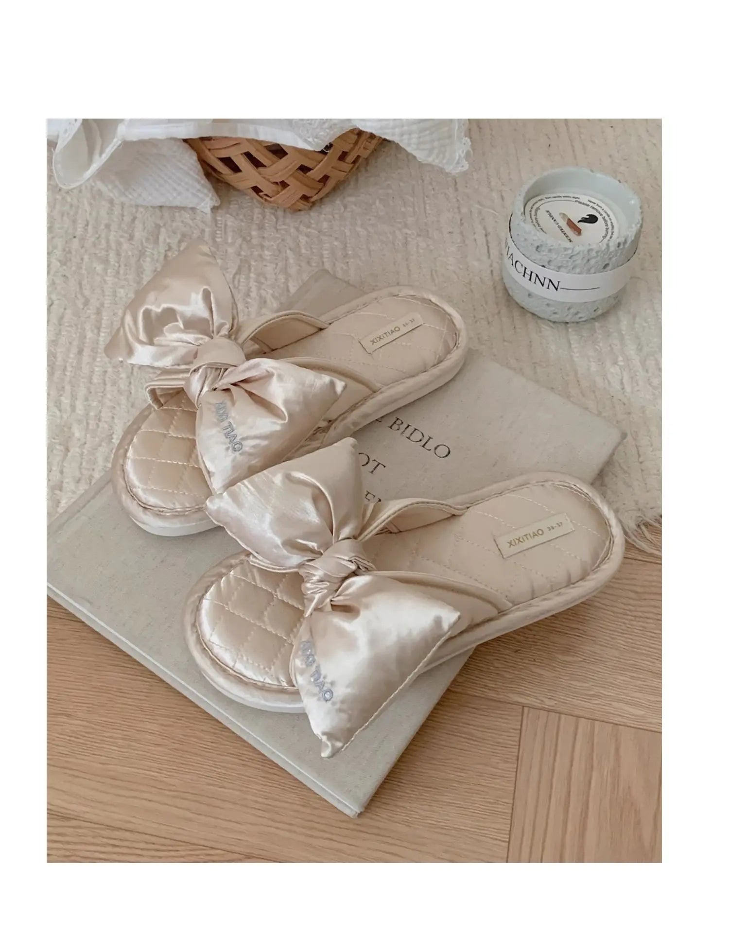 Anti-Slip Casual Faion Ladies Silk Surface slippers
