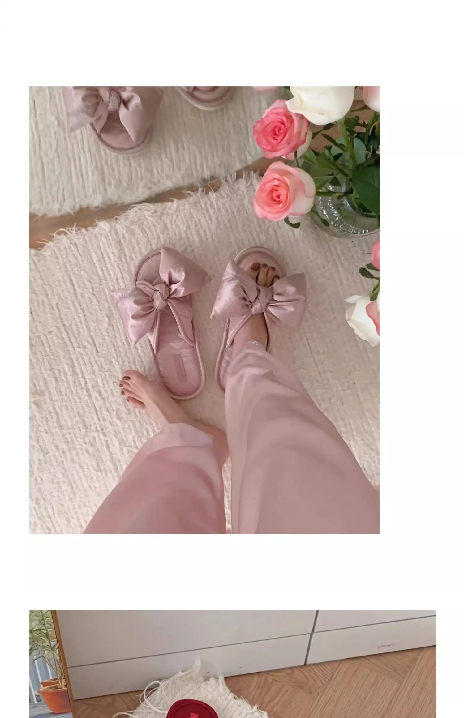 Anti-Slip Casual Faion Ladies Silk Surface slippers