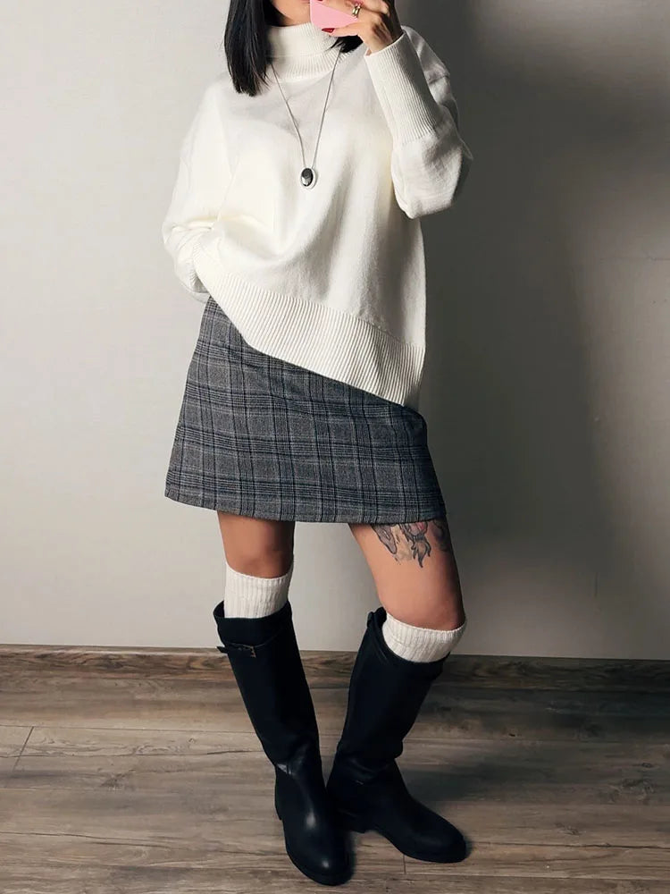 Winter Coffee Sweaters Women Oversize Turtleneck Warm Pullovers Thick Christmas Sweaters For Women Oversized Sweater And Jumpers