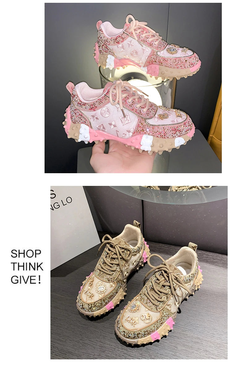 New Rhinestone Women Diamond Sneakers