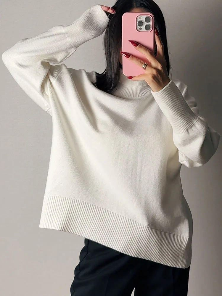 Winter Coffee Sweaters Women Oversize Turtleneck Warm Pullovers Thick Christmas Sweaters For Women Oversized Sweater And Jumpers