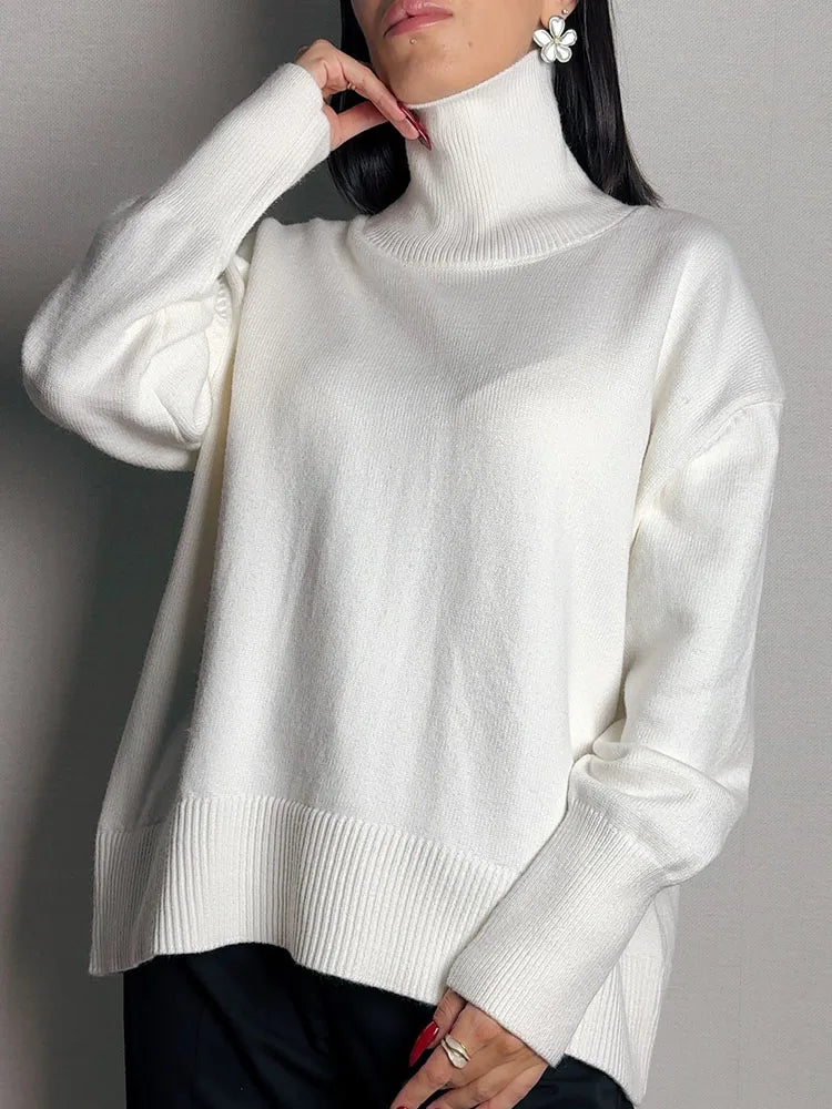 Winter Coffee Sweaters Women Oversize Turtleneck Warm Pullovers Thick Christmas Sweaters For Women Oversized Sweater And Jumpers
