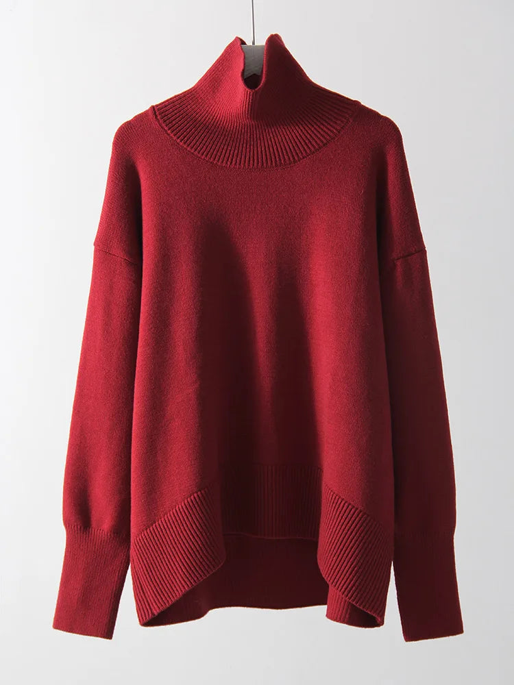 Winter Coffee Sweaters Women Oversize Turtleneck Warm Pullovers Thick Christmas Sweaters For Women Oversized Sweater And Jumpers