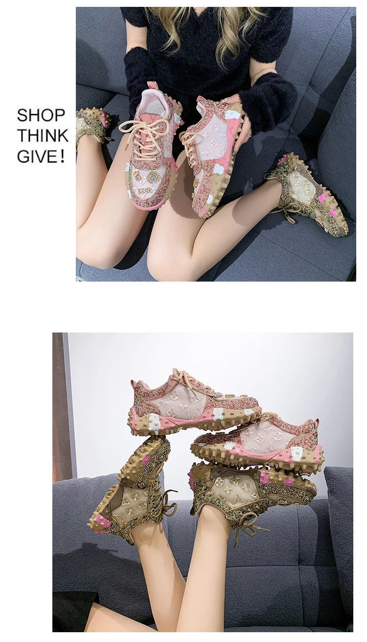 New Rhinestone Women Diamond Sneakers