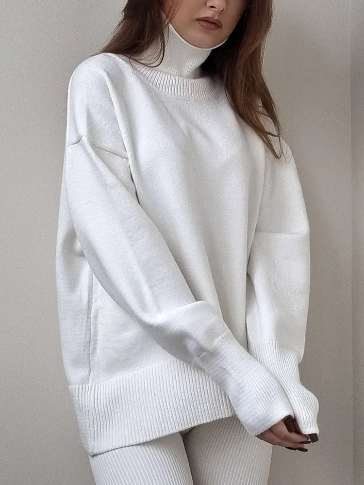 Winter Coffee Sweaters Women Oversize Turtleneck Warm Pullovers Thick Christmas Sweaters For Women Oversized Sweater And Jumpers