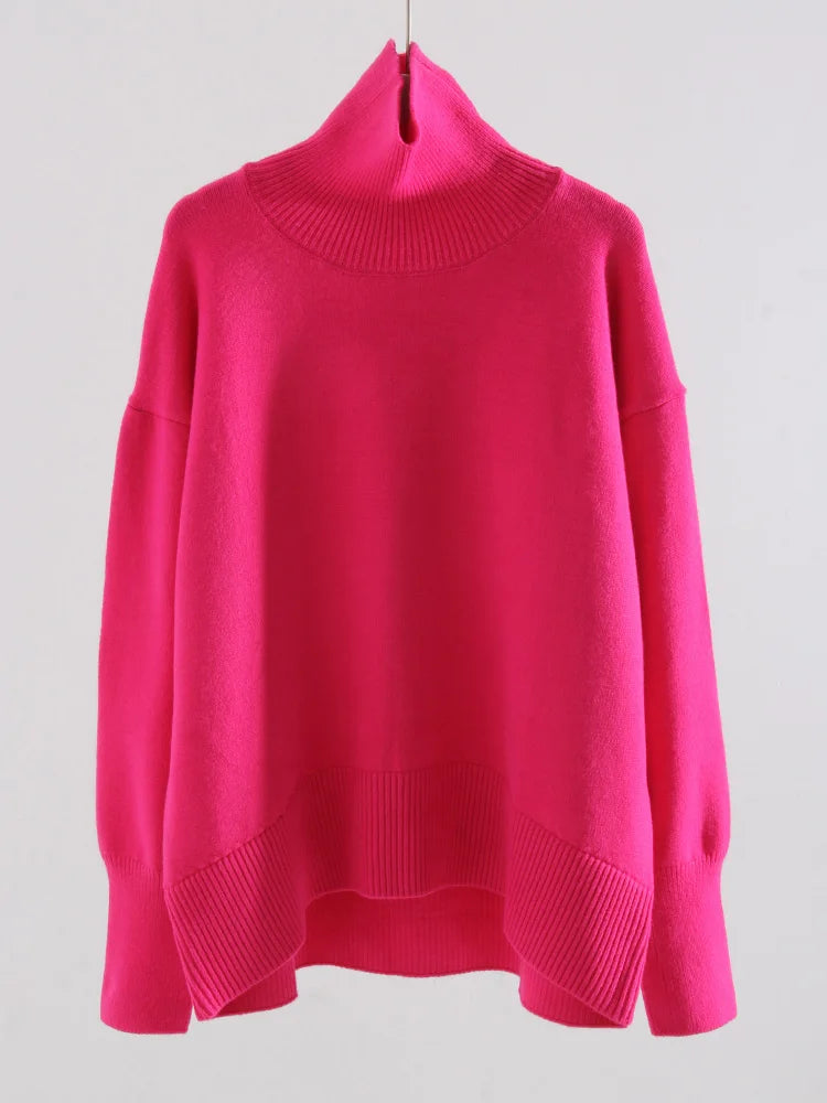 Winter Coffee Sweaters Women Oversize Turtleneck Warm Pullovers Thick Christmas Sweaters For Women Oversized Sweater And Jumpers