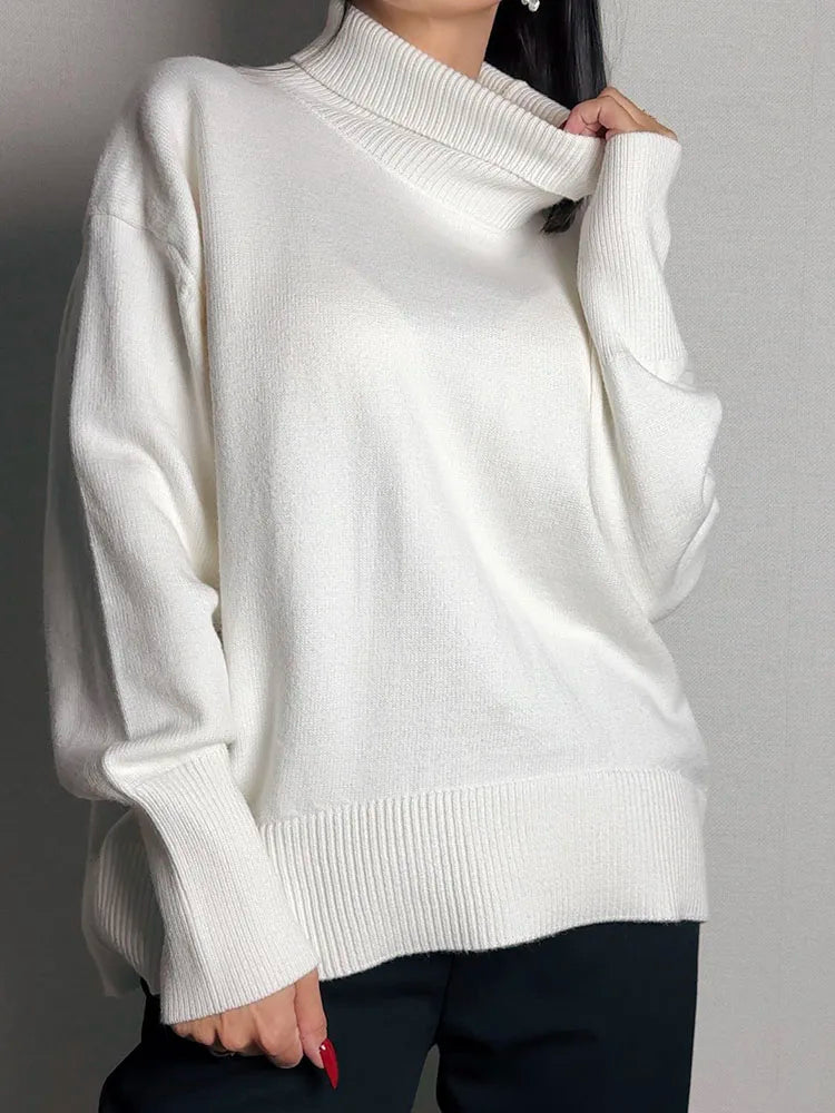 Winter Coffee Sweaters Women Oversize Turtleneck Warm Pullovers Thick Christmas Sweaters For Women Oversized Sweater And Jumpers