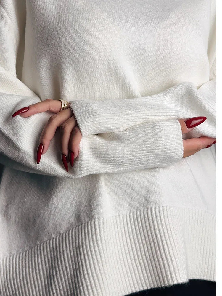 Winter Coffee Sweaters Women Oversize Turtleneck Warm Pullovers Thick Christmas Sweaters For Women Oversized Sweater And Jumpers