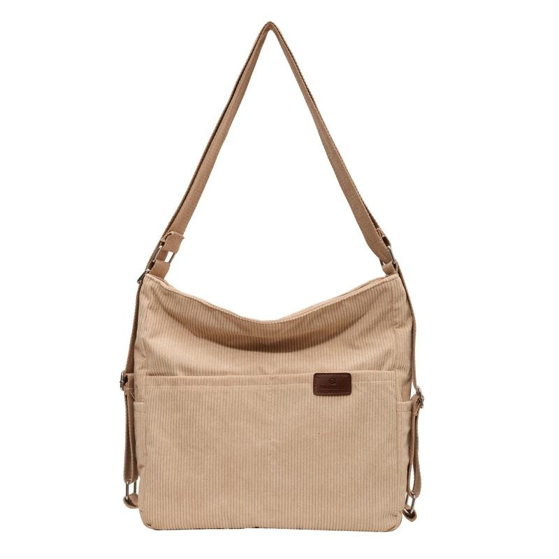 Convertible Corduroy Tote Bag