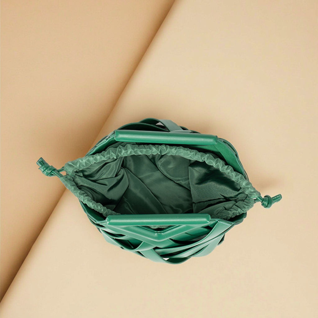 Top-Handle Woven Dress Crossbody Bags