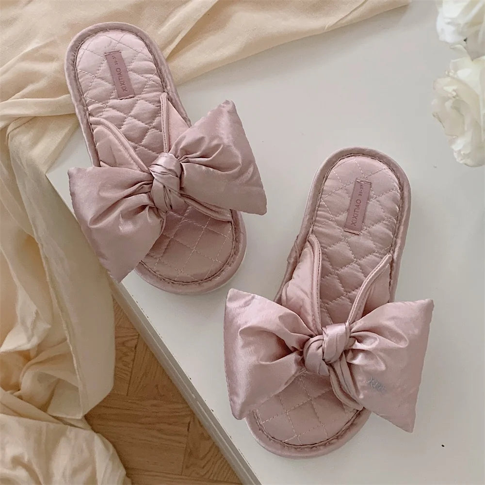 Anti-Slip Casual Faion Ladies Silk Surface slippers