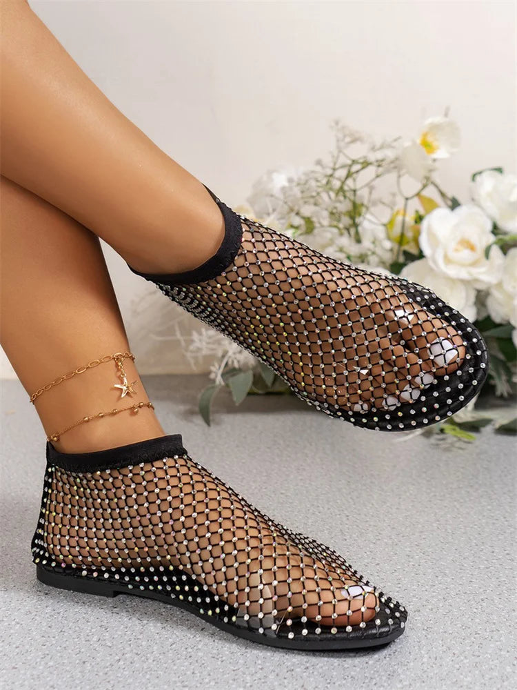 Famous Diamond Studded  Flat Shoes