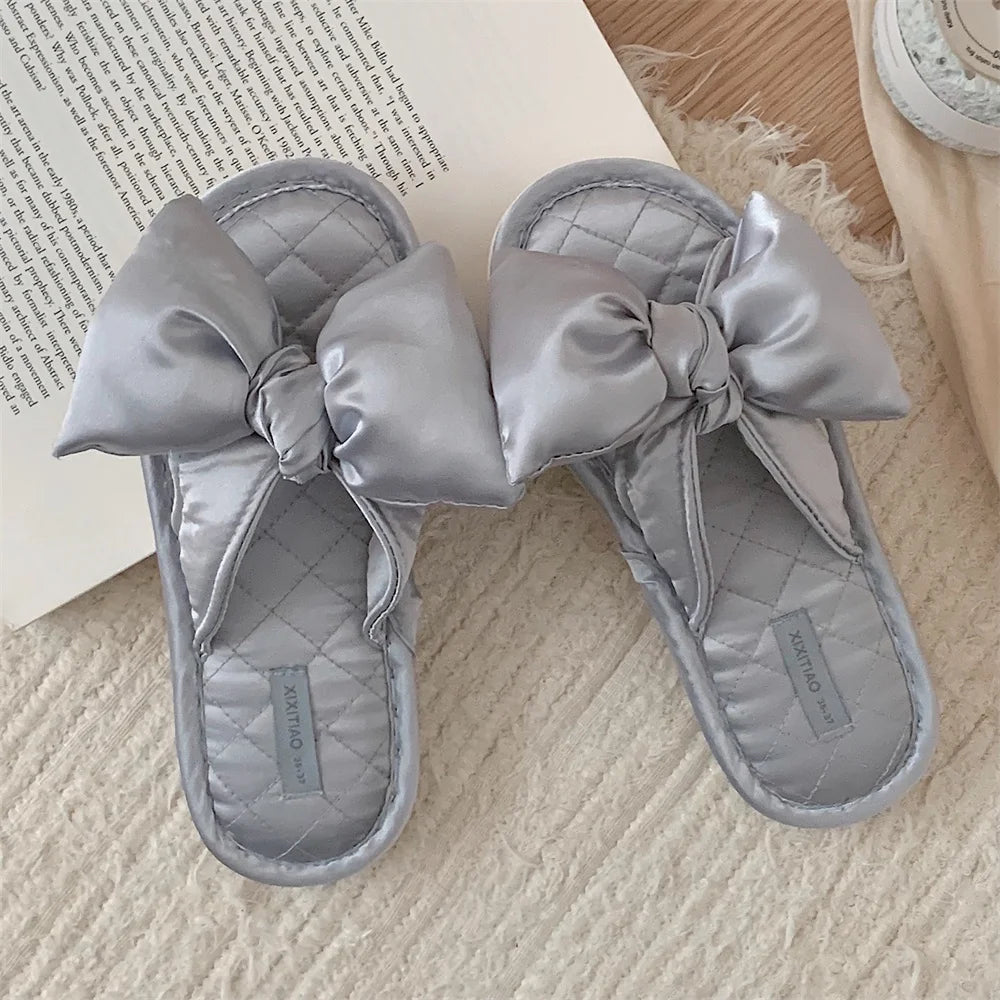 Anti-Slip Casual Faion Ladies Silk Surface slippers