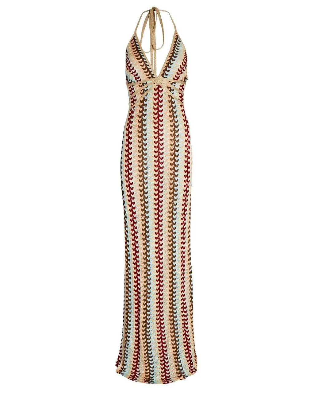 Crochet Halter Long Beach Dresses