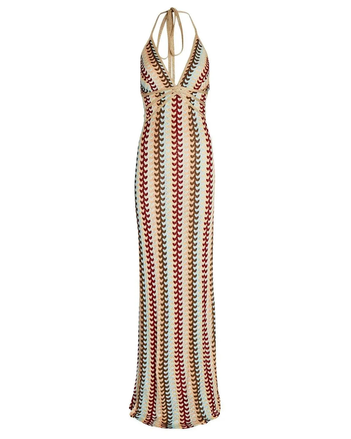 Crochet Halter Long Beach Dresses