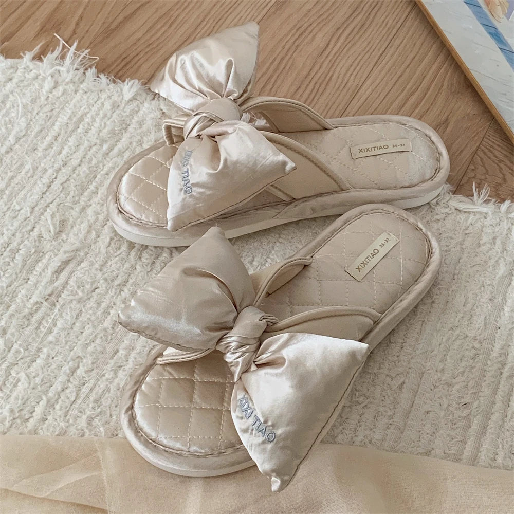 Anti-Slip Casual Faion Ladies Silk Surface slippers