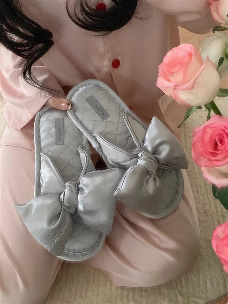 Anti-Slip Casual Faion Ladies Silk Surface slippers