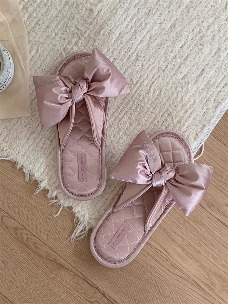Anti-Slip Casual Faion Ladies Silk Surface slippers