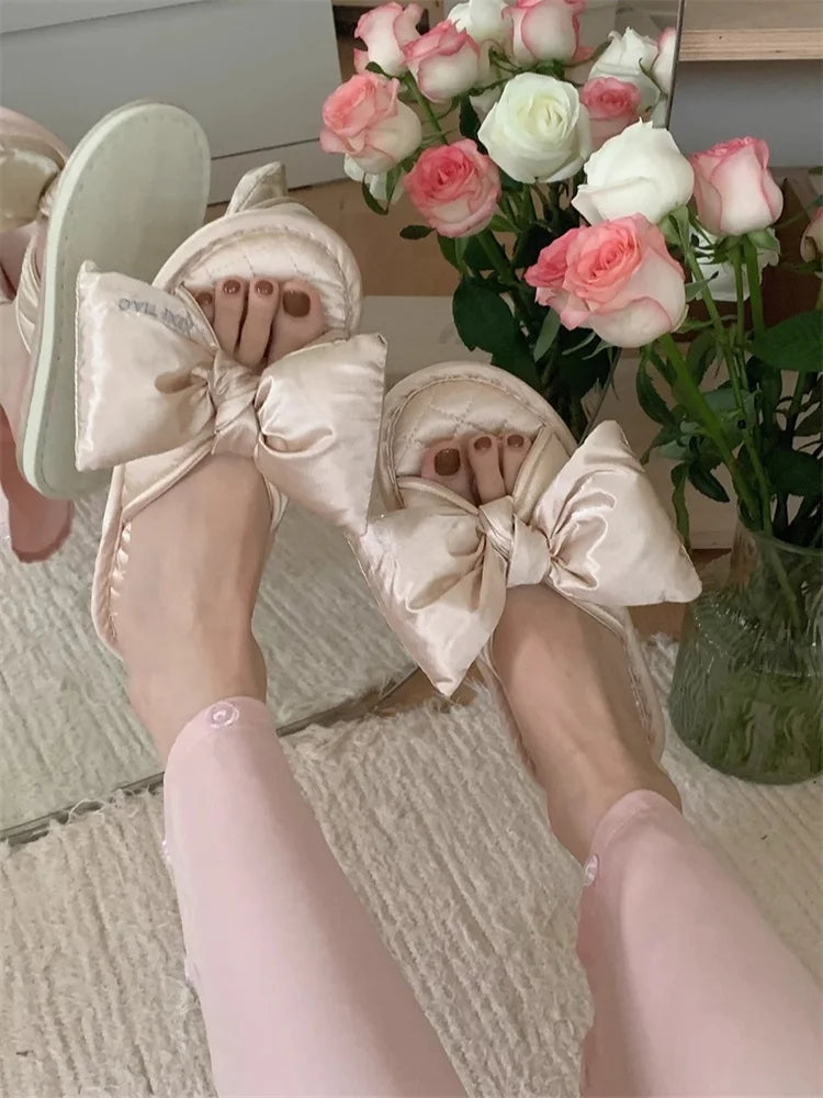 Anti-Slip Casual Faion Ladies Silk Surface slippers
